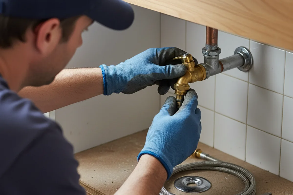 Shutoff valve and fitting work during Emergency Plumbing in Hiwasse